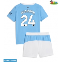 Manchester City Josko Gvardiol #24 Hjemmedraktsett Barn 2025-26 Kortermet (+ Korte bukser)